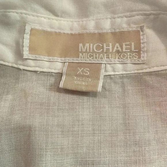 Michael Kors 100% Ramie Hi Low  Short Sleeve Dress Tunic Size XS - Picture 12 of 13